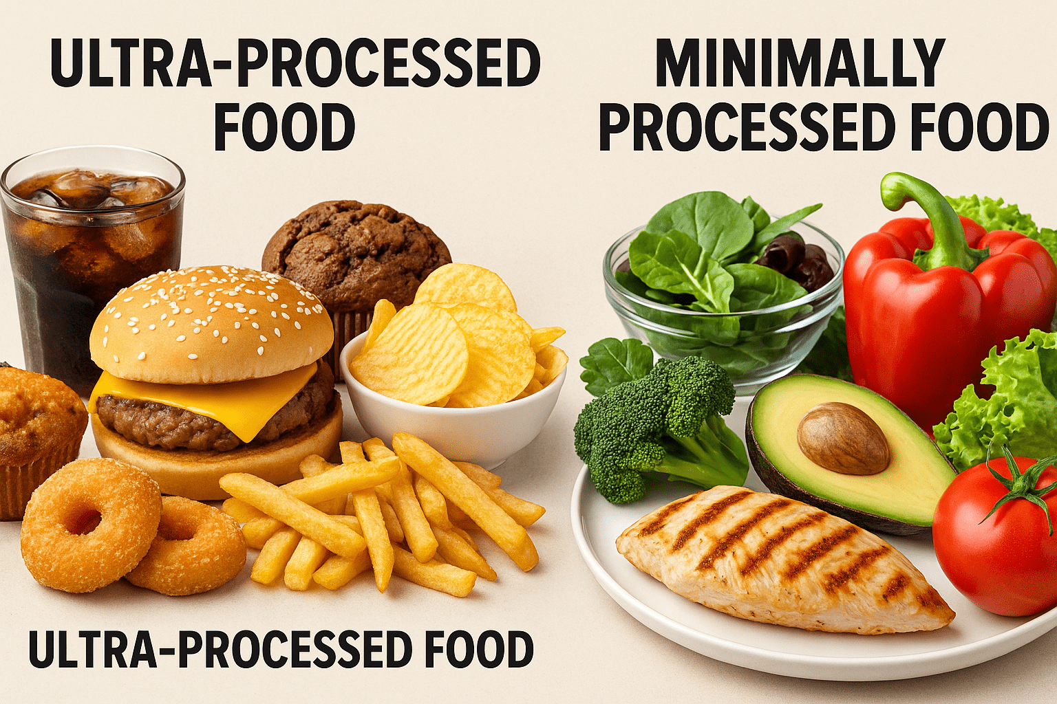 Ultra-Processed Food vs. Minimally Processed Food: